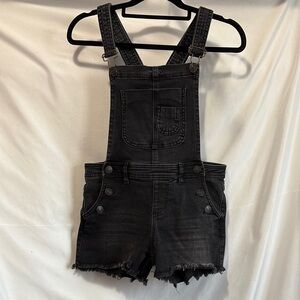 Ardene Black Jumpsuit Adjustable Straps Frayed Hem